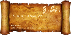 Zelnik Szabolcs névjegykártya