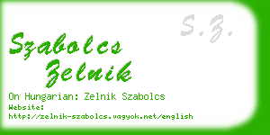 szabolcs zelnik business card